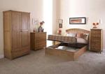 Madrid 5ft King Size Wooden Ottoman Bed - Oak