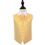 Marigold Greek Key Wedding Waistcoat & Cravat Set for Boys 32'