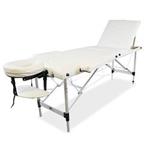 Massage Table Portable Folding Beauty Bed Therapy Couch White Salon Adjustable