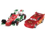 Mattel Disney Cars 2 - Francesco Bernoulli & Lightning McQueen with Party Wheels