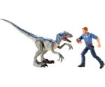 Mattel Jurassic World Story Pack Velociraptor Blue & Owen