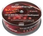 MediaRange CD-R 900MB 100min Multispeed 25pk Spindle