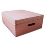 Medium Wooden Chest with Lid - Storage Chest - Toy Box - DIY Box - Plain Wooden Crate 40x 30x 14cm