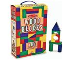 Melissa & Doug 100 Wood Building Blocks Set