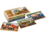 Melissa & Doug Construction Vehicles Puzzles in a Box (3792)