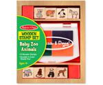 Melissa & Doug Wooden Stamp Set - Baby Zoo Animals