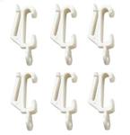 Merriway BH03639 Curtain Track Rail Gliders Hooks to fitHarrison Drape Track - White/Silver, Pack of 30