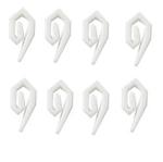 Merriway BH04576 Plastic Curtain Hooks - White, Pack of 100