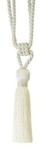 Milly Designer Tie Back / Crystal Tassel For Curtain Fabric (Cream)