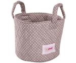 Minene Small Storage Basket Grey with Spots