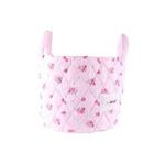 Minene Small Storage Organiser Basket Pink Flowers