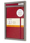 Moleskine - Writing Set with Classic Notebook and Classic Plus Roller Pen - Ruled Notebook with Hard Cover, Colour Scarlet Red, Large Size 13 x 21 cm, 240 Pages