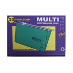 Multifile Suspension Foolscap Box of 20, Green