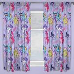 My Little Pony MOVIE Adventure' 54 inch Drop Curtain Set, Microfibre, multicolour, 137 x 0.2 x 168 cm