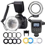 Neewer 48 Macro LED Ring Flash Bundle with LCD Display Power Control,Adapter Rings and Flash Diffusers for Canon 650D,600D,550D,70D,60D,5D Nikon D5000,D3000,D5100,D3100,D7000,D7100,D800,D800E,D60