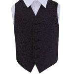 New DQT Swirl Black and Purple Boy's Waistcoat - 11-12 Years: 32″