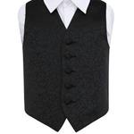 New DQT Swirl Black Boy's Waistcoat - 7-8 Years: 28″