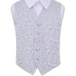 New DQT Swirl Silver Boy's Waistcoat - 11-12 Years: 32″