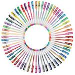 Newdoer 60 Pack Gel Pens,Fine Ink Ballpoint Pens, Smooth, Anti Skip,Multi-Colour,the Most Professional Gel Pens Set for Artists, Comics, illustration, interior designer,Student,Art lovers and Adult Colouring,with 0.8mm - 1.0mm Tip Range