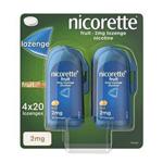 Nicorette Fruit 2mg Fruit Lozenge, 4x 20 pack (Quit Smoking & Stop Smoking Aid)