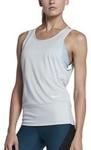 Nike Dry Studio Women's Tank Top, Womens, Tank Top, 904460-043, Pure Platinum/White/(White), M