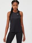 Nike Running Miler Tank - Black, Black, Size Xl, Women Black