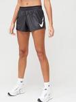 Nike Running Swoosh Shorts - Black, Black, Size M, Women Black