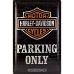 Nostalgic-Art 24010 Harley-Davidson - Parking Only, Tin Sign, Metal, Colourful, 40 x 60 cm