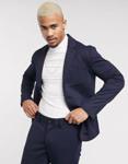 Only & Sons relaxed jersey suit jacket in navy