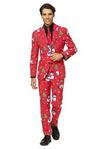 OppoSuits Men's Fun Ugly Christmas Christmaster - Full Suit: Jacket, Pants & Tie, 42