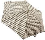 Orla Kiely by Fulton Orla Tiny 2 Small Bi-colour Stem Ochre Women's Umbrella Small Bi-Colour Stem Black & Cream