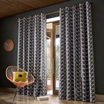 Orla Kiely - Linear Stem - Charcoal - Eyelet Curtains - 90x54″/229x137cm