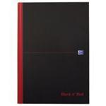 Oxford Black N' Red A4 Black n' Red Matt Casebound Hardback Notebook - Ruled 192P