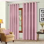 Pair Thermal Blackout Curtains Ring Top Eyelet Fully Lined insulated Super Soft Solar Blackout 168 x 229cm - Light Pink