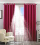 Paoletti Two Curtain Panels, Polyester, Pink, 66 x 54 (168 x 137 cm)