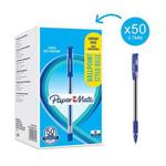 Paper Mate Ballpoint Pens, Comfort Grip, Fine Point (0.7mm), Blue, 50 Count