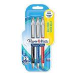 Paper Mate Flexgrip Elite Ballpoint Pens | Medium Point (1.4mm) | Assorted Colours | Retractable | 3 Count