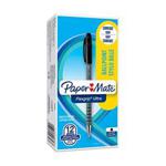 Paper Mate Flexgrip Ultra Capped Ballpoint Pens | Medium Point (1.0mm) | Black | 12 Count
