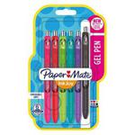 Paper Mate InkJoy Gel Pens | Medium Point (0.7mm) | Assorted Student Colours | 6 Count