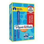 Paper Mate InkJoy Rollerball Needle Point, Blue, Box of 12