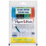 Papermate Ballpoint Pen 1.0mm Pack of 15 Assorted, Assorted