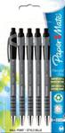 PaperMate Flexgrip Ultra Ball Pen with Medium Tip 1.0 mm - Black, Pack of 5