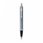 Parker IM Light Blue Grey Ballpoint Pen with Chrome Trim Medium Nib Blue Ink