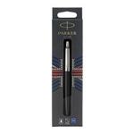 Parker Jotter Ballpoint Pen | Bond Street Black with Chrome Trim | Medium Point Blue Ink