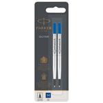 Parker Rollerball Refill Medium Nib, Blue, Pack of 2