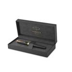 Parker Sonnet Rollerball Pen | Matte Black Lacquer with Gold Trim | Fine Point Black Ink | Gift Box