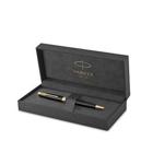 Parker Sonnet Slim Ballpoint Pen | Matte Black Lacquer with Gold Trim | Medium Point Black Ink | Gift Box