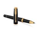 Parker Urban Rollerball Pen | Muted Black with Gold Trim | Fine Point Black Ink | Gift Box