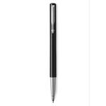 Parker Vector Rollerball Pen | Black with Chrome Trim | Medium Point Blue Ink | Gift Box