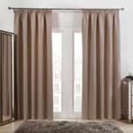 (Pencil Pleat - Beige, 46″ x 54″) Dreamscene Blackout Curtains Dreamscene Pair of Eyelet OR Pencil Pleat BLACKOUT Curtains Thermal Ready Made Dreamscene Pair of Eyelet OR Pencil Pleat